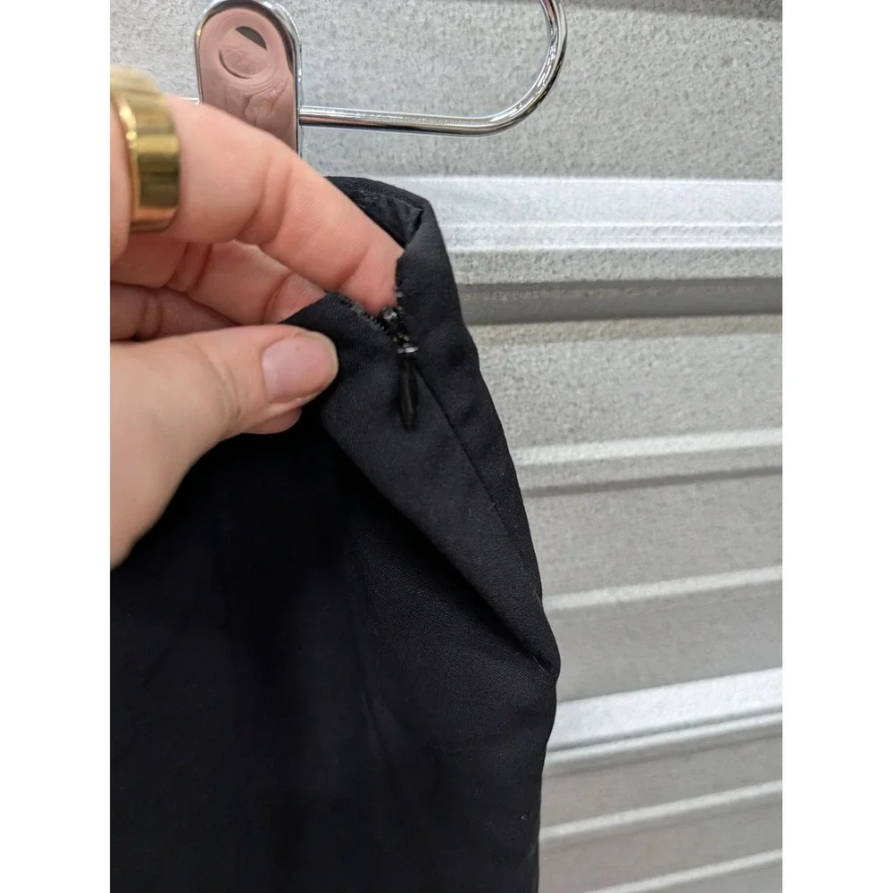 Ralph Lauren Black Wool Blend‎ Trumpet Flounce Hem Skirt Made in USA- Size 8